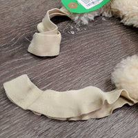 Sheepskin Jump Saddle Seat Saver *gc, clean, clumpy, rubs, mnr hairy, stretched elastic, older, stiff
