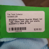 Fleece Quarter Sheet, tail *vgc, clean, hair, pills, mnr stains, puckers
