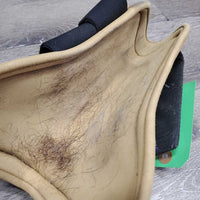 Open Front Boots, velcro *gc/fair, stained, discolored, scrapes, hairy, 1 squished, older
