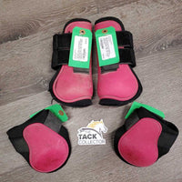 Open Front & Hind Boots, velcro *gc/fair, clean, mnr residue, stains, scrapes, rubs, torn edges
