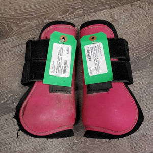 Open Front & Hind Boots, velcro *gc/fair, clean, mnr residue, stains, scrapes, rubs, torn edges