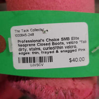Neoprene Closed Boots, velcro *fair, dirty, stains, curled/thin velcro, edges: thin, frayed & snagged
