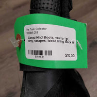Closed Hind Boots, velcro *gc, dirty, scrapes, loose lining
