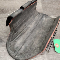 Pr Open Front Boots, velcro *gc, scuffs, dirt, scrapes, rubs, faded, hair, velcro threads & curled, stains
