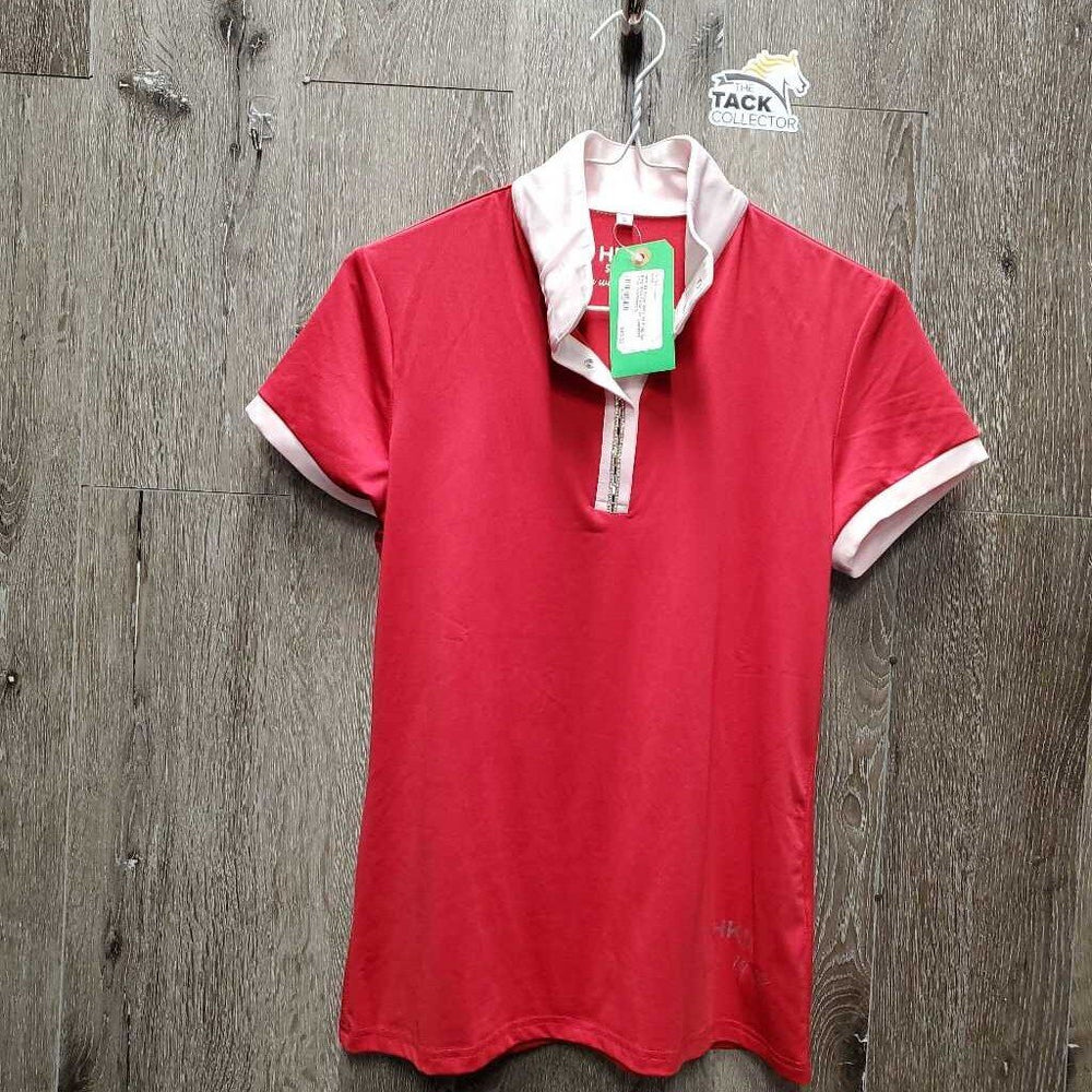 SS Show Shirt, 1/3 Snap Up, Bling, Snap Collar *xc, puckered collar