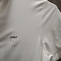 SS Show Shirt, 1/3 Bling Button up *gc, dents?, peeling logo, seam puckers, older