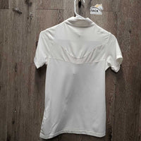 SS Show Shirt, 1/3 Bling Button up *gc, dents?, peeling logo, seam puckers, older