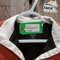 SS Show Shirt, 1/4 Snap up *gc, dingy, v.pilly collar, puckers, stains