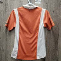 SS Show Shirt, 1/4 Snap up *gc, dingy, v.pilly collar, puckers, stains
