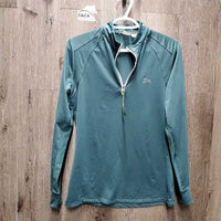 LS Sun Shirt, 1/4 Zip Up, Mesh sleeves *gc, faded tag
