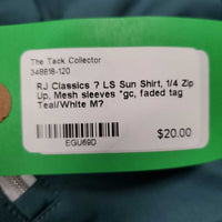 LS Sun Shirt, 1/4 Zip Up, Mesh sleeves *gc, faded tag
