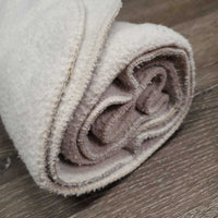 2 Fleece Leg Quilts *fair, dirty, dingy, clumpy, older, stains, hairy, clumpy, hollow spots