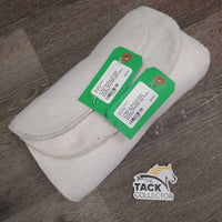 2 Fleece No Bow Leg Quilts *gc/fair, clean, dingy, stains, v.clumpy, unstitched edge seams
