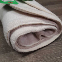 2 Fleece No Bow Leg Quilts *gc/fair, clean, dingy, stains, v.clumpy, unstitched edge seams
