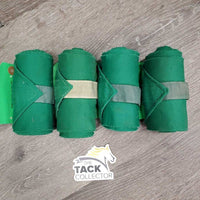 4 Stretchy Nylon Leg Wraps *fair, v.weak velcro, torn edges, mnr holes, stains, pills, hair, clean, undone stitching