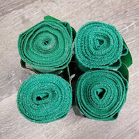 4 Stretchy Nylon Leg Wraps *fair, v.weak velcro, torn edges, mnr holes, stains, pills, hair, clean, undone stitching