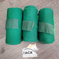 3 Stretchy Nylon Leg Wraps *fair, pilly & torn edges, undone stitching, holes, stains, pills, hair, weak velcro
