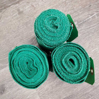 3 Stretchy Nylon Leg Wraps *fair, pilly & torn edges, undone stitching, holes, stains, pills, hair, weak velcro