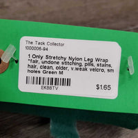 1 Only Stretchy Nylon Leg Wrap *fair, undone stitching, pills, stains, hair, clean, older, v.weak velcro, sm holes
