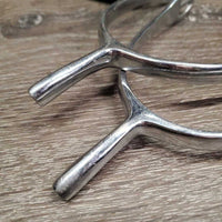 2 POW Spurs *gc, scratched, clean, residue, stains, rubs, scrapes