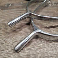 2 POW Spurs *gc, scratched, clean, residue, stains, rubs, scrapes
