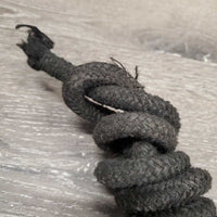 Narrow Braided Rope Halter, attach narrow Nylon Lead Rope *gc, rubs, dirty, dingy, stains, rubs, frays, snags