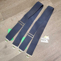 2x Nylon Blanket Straps, 2x "T Bar" Ends, adj *vgc, clean, mnr rust
