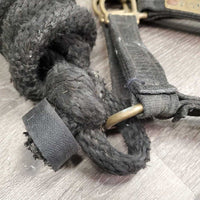 Thick Nylon Halter, attach Nylon Lead Rope "Paisanito & Polo Farm" *fair, rubs, dirty, dingy, rusty, hair
