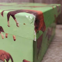 Cardboard Gift - Storage Box, Lid *gc, dirty, stains, torn edge
