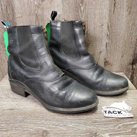 Pr Paddock Boots, Zips *gc/vgc, scrapes, rubs, clean, mnr film, v.curled & faded tongue