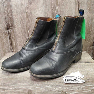 Pr Paddock Boots, Zips *gc/vgc, scrapes, rubs, clean, mnr film, v.curled & faded tongue