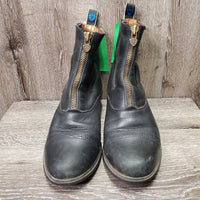 Pr Paddock Boots, Zips *gc/vgc, scrapes, rubs, clean, mnr film, v.curled & faded tongue
