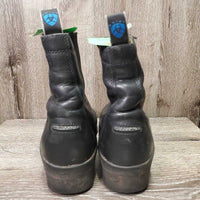 Pr Paddock Boots, Zips *gc/vgc, scrapes, rubs, clean, mnr film, v.curled & faded tongue