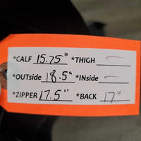 Pr Soft Suede & Leather Half Chaps *gc, clean, rubs, frayed edges, threads, faded, older