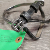 Pr POW Spurs, Thick Narrow Leather Spur Straps *vgc, clean, mnr scratches, straps: stiff, mnr dirt, scrapes, mismatchedcracks