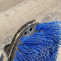 Dandy Brush, handle *gc, scraped edges, dirt, hair, missing bristles
