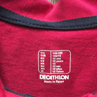 JUNIORS LS Polo Shirt, 1/4 Button Up *gc, mnr faded?