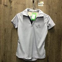 JUNIORS SS Polo Shirt, V Neck *gc/fair, v.pilly & snagged
