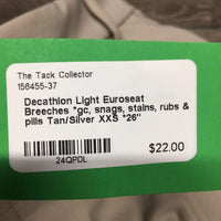 Light Euroseat Breeches *gc, snags, stains, rubs & pills
