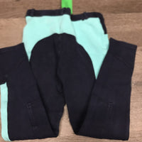 JUNIORS Hvy Cotton Breeches, adjustable waist *gc, faded, rubs, unstitched
