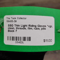 Thin Light Riding Gloves *vgc, clean, threads, film, rubs, pills