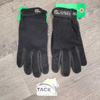 Cloth Winter Riding Gloves *vgc/gc, clean, rubs, pills, faded
