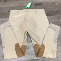 Euro Seat Breeches *gc, mnr rubs & pills, seat: rubs, pills & fuzzy elastic threads
