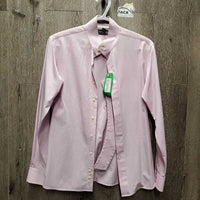 LS Show Shirt, 2x Button Collars *gc, seam puckers, pit stains, deodorant sparkles, older