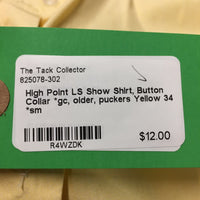 LS Show Shirt, Button Collar *gc, older, puckers
