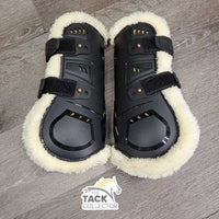 Airflow Open Front Boots, Fleece Lined, velcro & tabs *vgc/xc, clean, mnr hair & scrapes