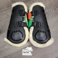 Airflow Open Front Boots, Fleece Lined, velcro & tabs *vgc/xc, clean, mnr hair & scrapes