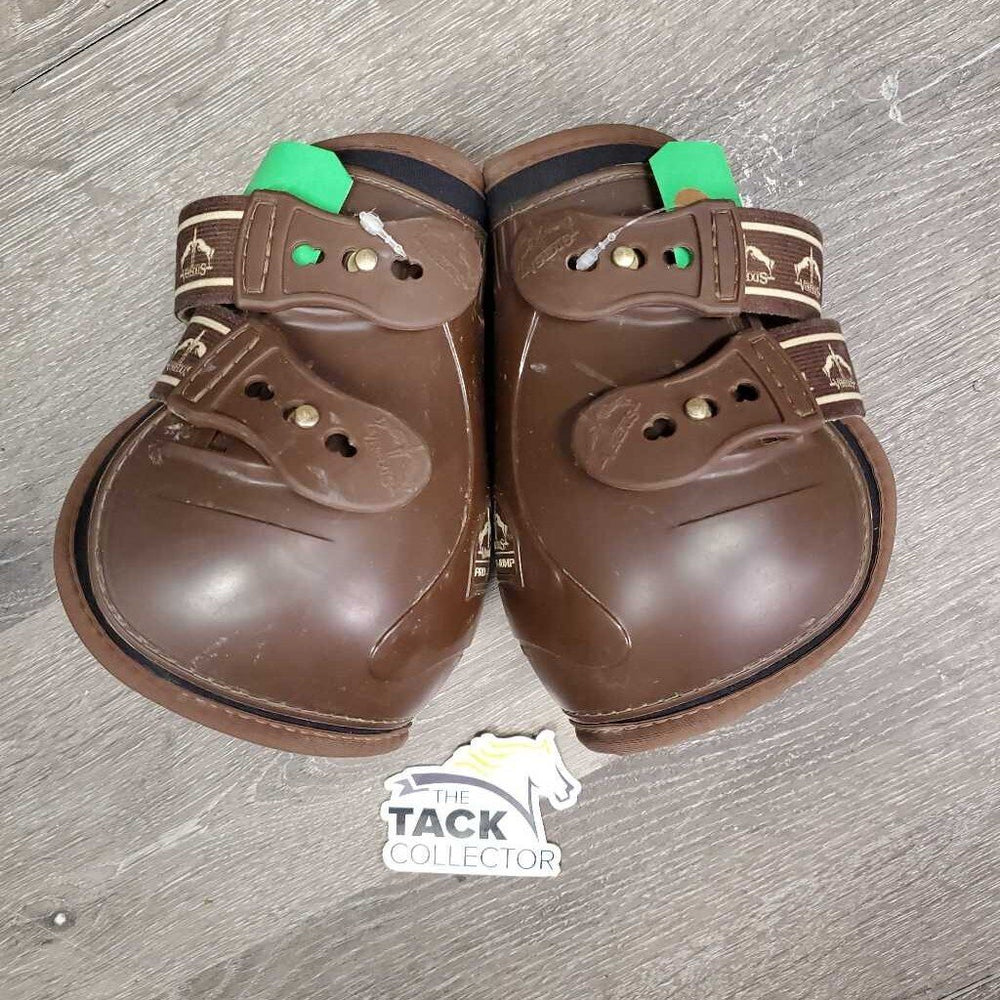 Pr Hind Boots, tabs *gc, clean, undone stitching, rubs, scrapes, pills, residue/gunk