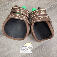 Pr Hind Boots, tabs *gc, clean, undone stitching, rubs, scrapes, pills, residue/gunk