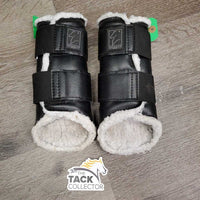 Closed Boots, Fleece Lined, velcro *gc/fair, v.hairy velcro, hollow lining, clean, stains, clumpy, hairy
